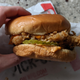 The spicy KFC Chicken Sandwich had great breast meat, but got worse as it cooled off.
